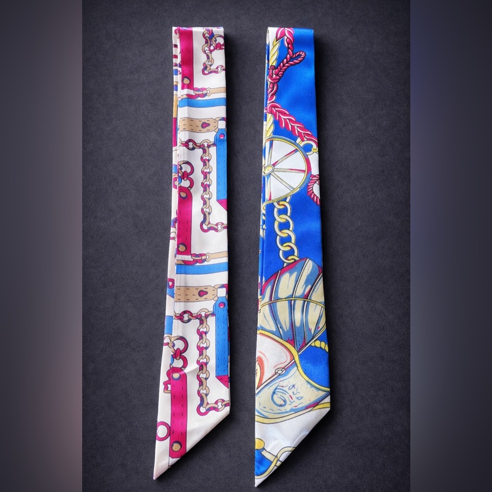 Bag Scarves Satin Purse Bows - Set of 5 - Picture 3 of 4